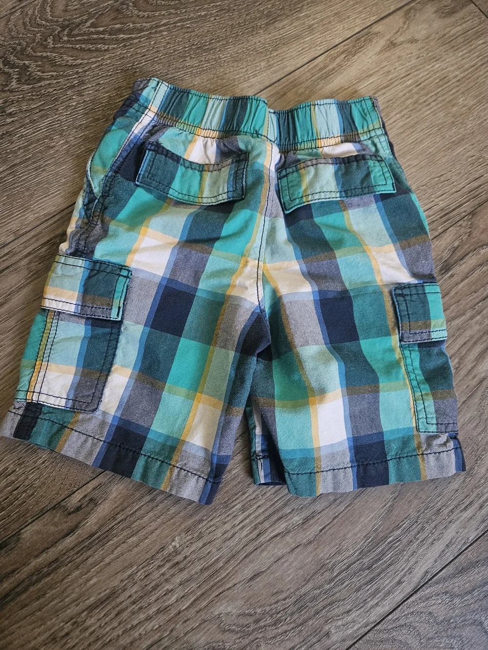 2 Pairs Boys Plaid Cargo Shorts